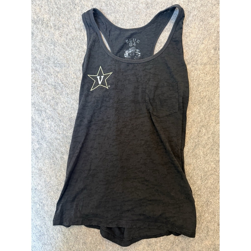 Blue 84 Vanderbilt Commodores Racerback Tank Top Womens L Black NCAA